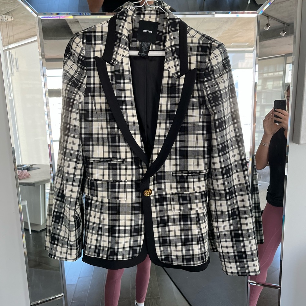 Smyth plaid blazer size 4